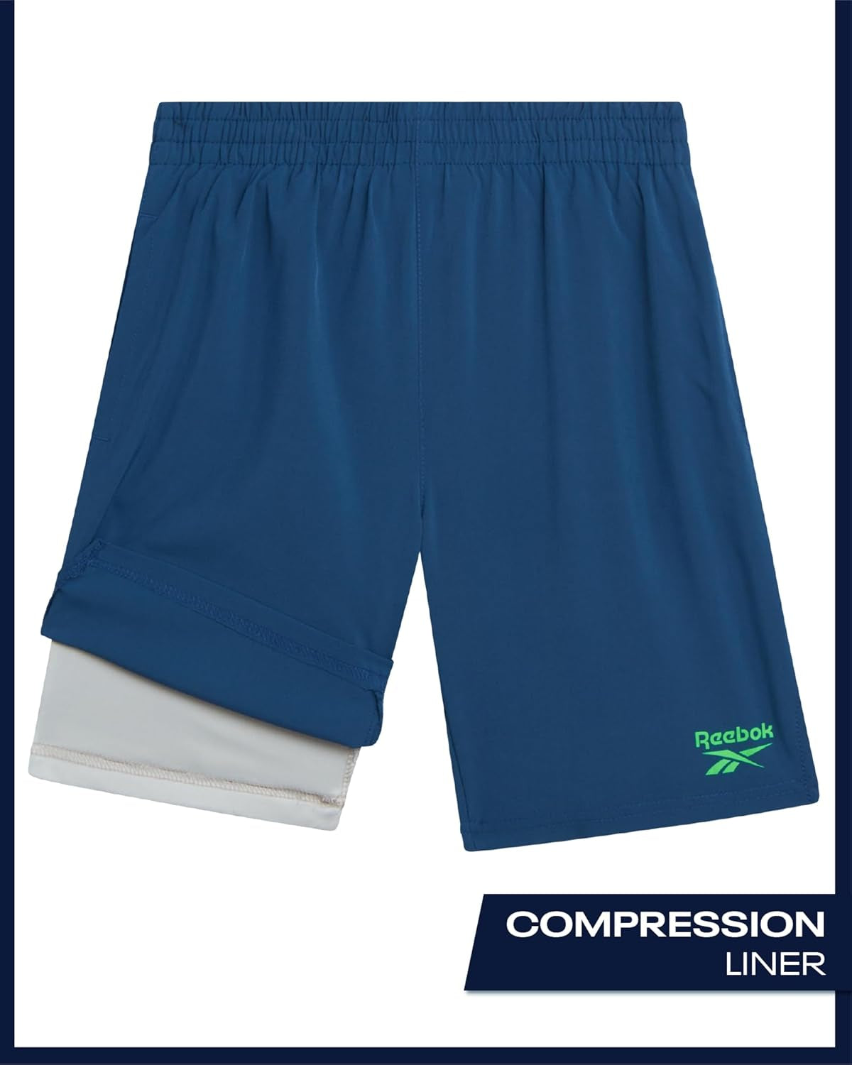 Boys' Active Shorts Set - 2 Piece Performance Short Sleeve T-Shirt and Woven Shorts with Compression Lining (8-12)